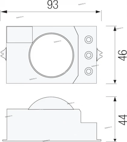 Датчик движения микроволновый накладной Horoz Polo, белый, 1200W, IP20