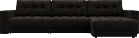 Диван угловой с декором Лига-049 НПБ Лонг Лига Диванов (Велюр) арт.128304