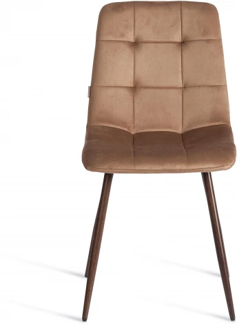 Стул CHILLY (mod. JSC-220) / 2 шт. в упаковке Tetchair (Велюр,Металл /Коричневый,Орех) арт.24572
