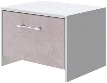 PROxSON Тумба Varna (ЛДСП Белая+ткань Белый/Teddy Лунный) 51x40