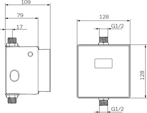 Cмывное устройство для писсуаров Am.Pm Spirit V2.0 CUSEF7006 хром матовый