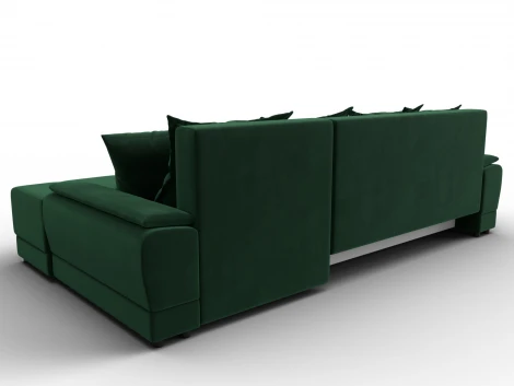 Диван угловой Лига-119 угол правый (ДСП,Брус,Фанера,ЛДС,Велюр/Зеленый) Лига Диванов 137091