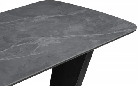 Стол на тумбе Петир (Петир 120(160)х80х75 larka grey / черный) Woodville арт.588012