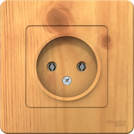 Розетка встраиваемая без заземления (ясень) Systeme Electric Blanca BLNRS000015