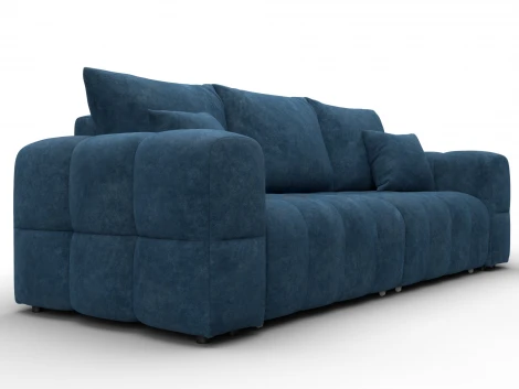 Диван прямой Лига-110 НПБ (ДВП,ДСП,ЛДСП,Брус,Фанера,Велюр/Синий) Лига Диванов 136507