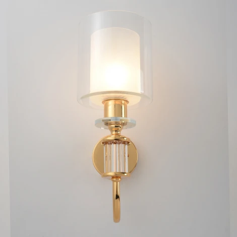 Бра Crystal Lux ELENA AP1 GOLD (220V, круглые)