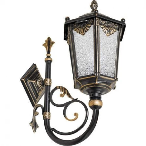 Настенный фонарь уличный Кузнечное дело Ретро 34-001-ЧЗ (220V, ковка, под старину, IP54)