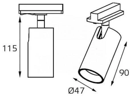 Трековый светильник Italline TR 3006 gold (LED, 220V)