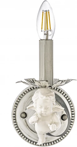 Бра Arti Lampadari Surano E 2.1.1 S (220V, подсвечник, свеча, лепестки, листья, ангелы)