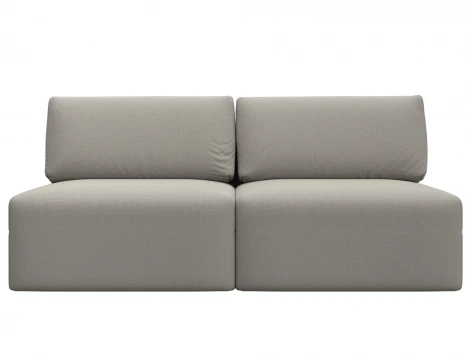 Диван прямой модульный Лига-060 НПБ (ЛДСП,Брус,Фанера/Пластик/Рогожка/Бежевый) Лига Диванов 129703