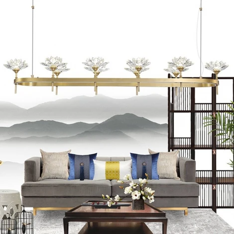 Подвесная люстра Lotos Long 10 ImperiumLoft Lotos-Long01 (177885-26) (220V, на тросе)