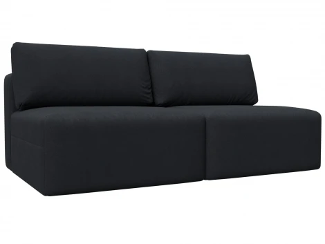 Диван прямой модульный Лига-060 НПБ (ЛДСП,Брус,Фанера/Пластик/Замша/Темно-серый) Лига Диванов 129464