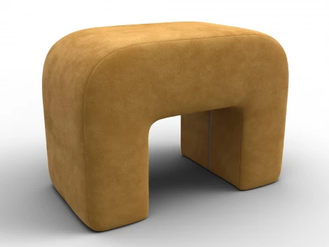 Пуф 008 (ДСП,Брус,Фанера,Велюр/Желтый) Лига Диванов 132520