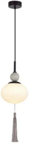 Подвесной светильник Lumion Gloriya 8273/1A черный/серый/белый, металл/керамика/стекло Е14 1*40W 220V (на проводе, шар)