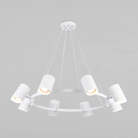 Подвесной светильник Wi-Fi Eurosvet Splay 70147/8 белый (220V, управление смартфоном, голосовое управление, умный дом - Minimir Home, Алиса, Маруся, Салют, на тросе, круглые)