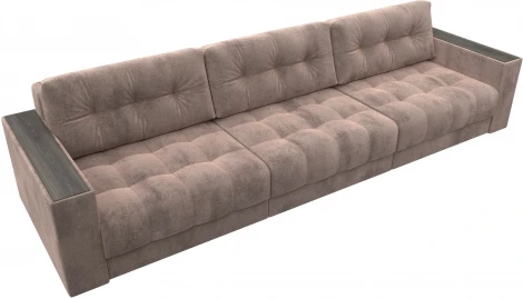 Диван прямой с декором Лига-049 НПБ Лонг Лига Диванов (Велюр) арт.128438