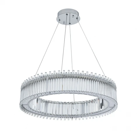 Подвесной светильник светодиодный с пультом (12056/A/1P Chrome) Indigo Grado V000195L (регулировка яркости, 220V, на тросе, круглые)