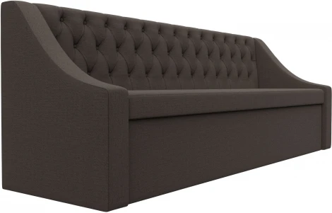 Диван кухонный прямой Мерлин (Коричневый/Рогожка) Лига Диванов арт.122468