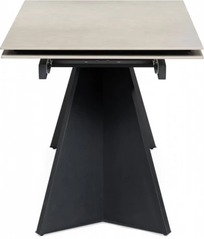 Керамический стол Ливи 140 (Ливи 140(200)х80х78 creto forever beige / черный) Woodville арт.588024