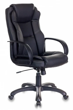 Кресло руководителя Бюрократ CH-839 черный Leather Black эко.кожа крестовина пластик
