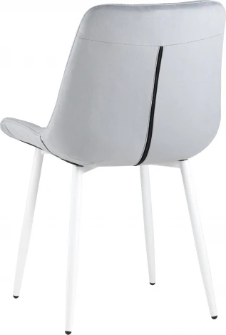 Стул Флекс велюр светло-серый белые ножки 4 шт. Stool Group арт.УТ000035414