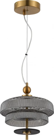 Подвесной светильник ST Luce Oriental SL6122.303.01 Латунь/Латунь, Дымчатый LED 1*8W 3000K (220V, на тросе)
