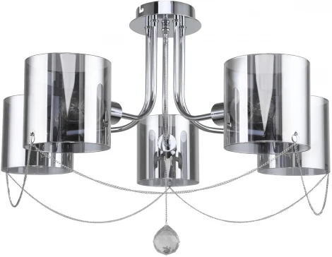Потолочная люстра на штанге Escada Intense 683/5P (220V, хрусталь, круглые)