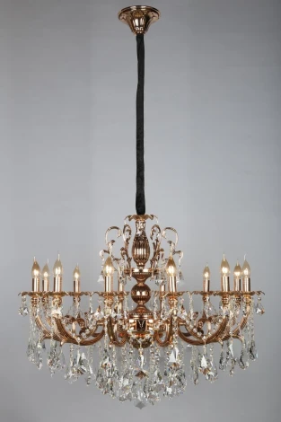 Подвесная люстра Omnilux Grosseto OML-77723-12 (220V, на цепи, подсвечник, свеча)