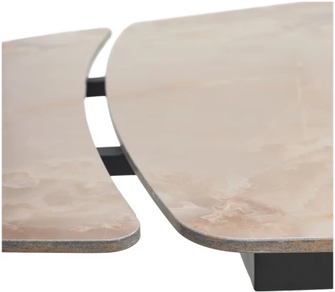 Стол ALATRI 120 GLOSS AMBER JADE SOLID CERAMIC / BLACK, ®DISAUR