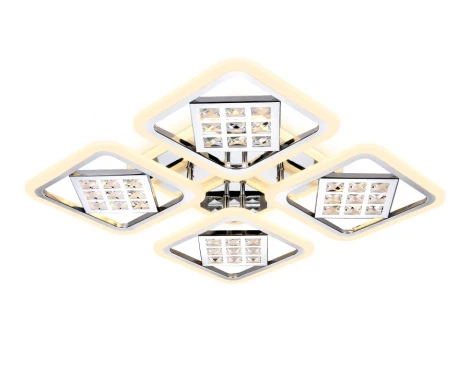 Потолочная люстра Ambrella Acrylica Ice FA288 (регулировка яркости, LED, 220V, пульт управления, управление смартфоном, умный дом - PC.Lamper)