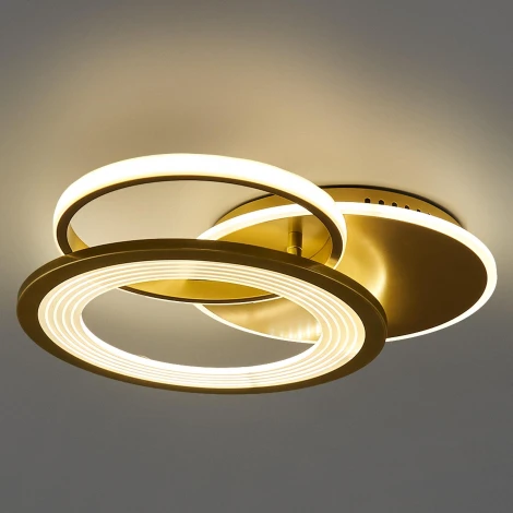 Потолочная люстра светодиодная Saturn 10248/3 LED 73W Gold