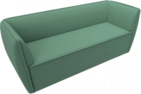 Диван кухонный прямой Бергамо 3-х местный (Зеленый/Рогожка) Лига Диванов арт.123181