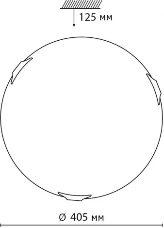 Настенно-потолочный светильник Sonex Lufe 7601/DL SNOK SN стекло/белое/хром LED 48Вт 4000K D405 IP20