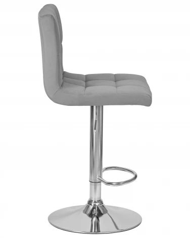 Стул барный DOBRIN CANDY (серый велюр (MJ9-75)) 5006-LM CANDY, цвет сиденья серый (MJ9-75) основания хром