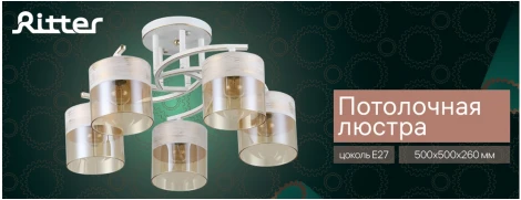 Потолочная люстра на штанге Ritter Messina 52550 9