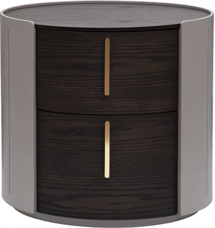 Тумбочка 2 ящика темный шпон 59*43*55см Garda Decor арт.77IP-30200