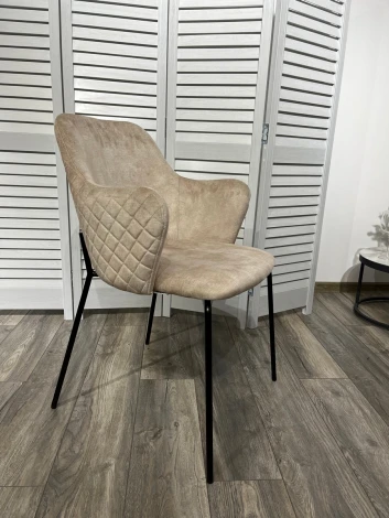 Стул M-City AMARETTO VBP206 античный светло-бежевый/ черный каркас