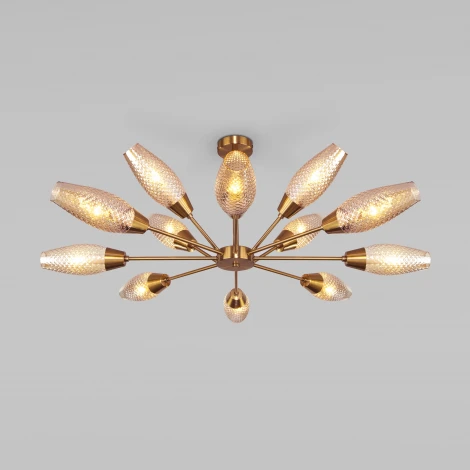 Потолочная люстра на штанге Eurosvet Thalia 60140/12 золото (220V)