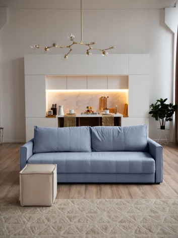 РИМИНИ Диван прямой синий D1 furniture арт.AAA4046011