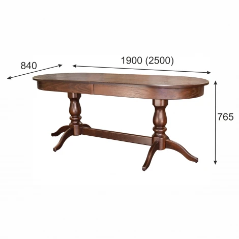 Стол обеденный Тарун 5 раздвижной орех 190/250*84 от фабрики Mebelik