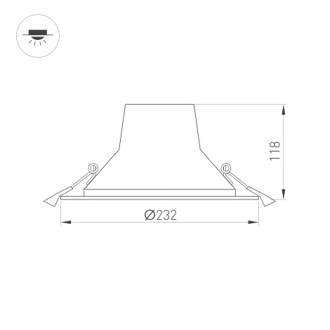 Светильник встраиваемый LED LTD-LEGEND-R230-35W Day4000 (WH, 50 deg) (Arlight, IP20 Металл) 027319(1)