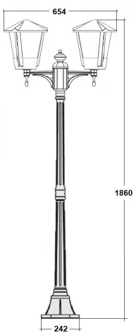 Наземный фонарь Oasis Light SEUL 11258SA Bl (220V, IP54)