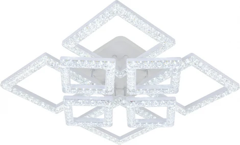 Потолочная люстра светодиодная Escada Aquarius 10287/8LED BL 125Вт, с ПДУ, металл/акрил, белый/прозрачный (220V)