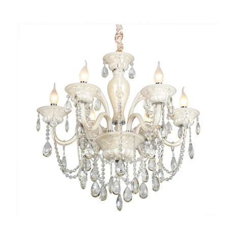 Подвесная люстра Omnilux Teramo OML-30503-06 (220V, на цепи, подсвечник, свеча)