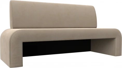 Диван кухонный прямой Кармен (Бежевый/Велюр) Лига Диванов арт.126080