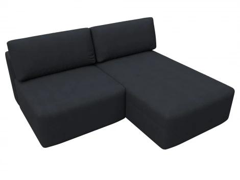 Диван угловой модульный Лига-060 НПБ угол универсальный (ЛДСП,Брус,Фанера/Пластик/Замша/Темно-серый) Лига Диванов 129502