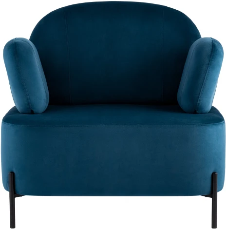 Кресло Stool Group Кэнди с подлокотниками велюр синий УТ000036650