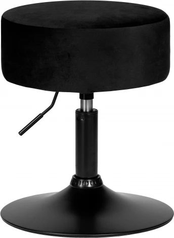 Пуф DOBRIN DANNY BLACK (черный велюр (MJ9-101)) 2050_BlackBase-LM BLACK, цвет сиденья черный (MJ9-101), основания