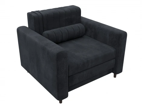 Кресло Лига-070 (ЛДСП,Брус,Фанера/Дерево/Велюр/Темно-серый) Лига Диванов 132555