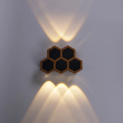 Архитектурная подсветка светодиодная Reluce 86222-9.2-005U LED5*1W BK+GD (220V, IP44)